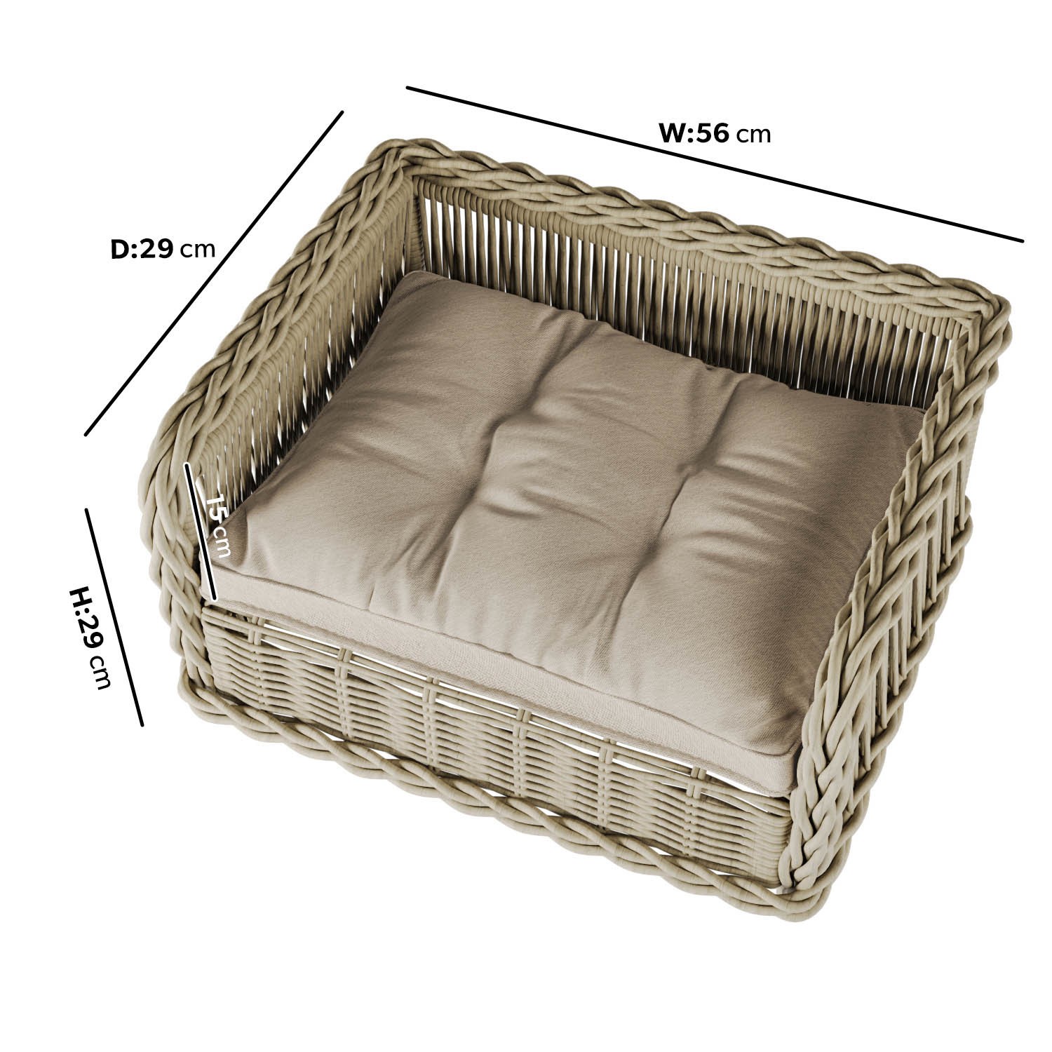 Read more about Small rattan outdoor pet bed